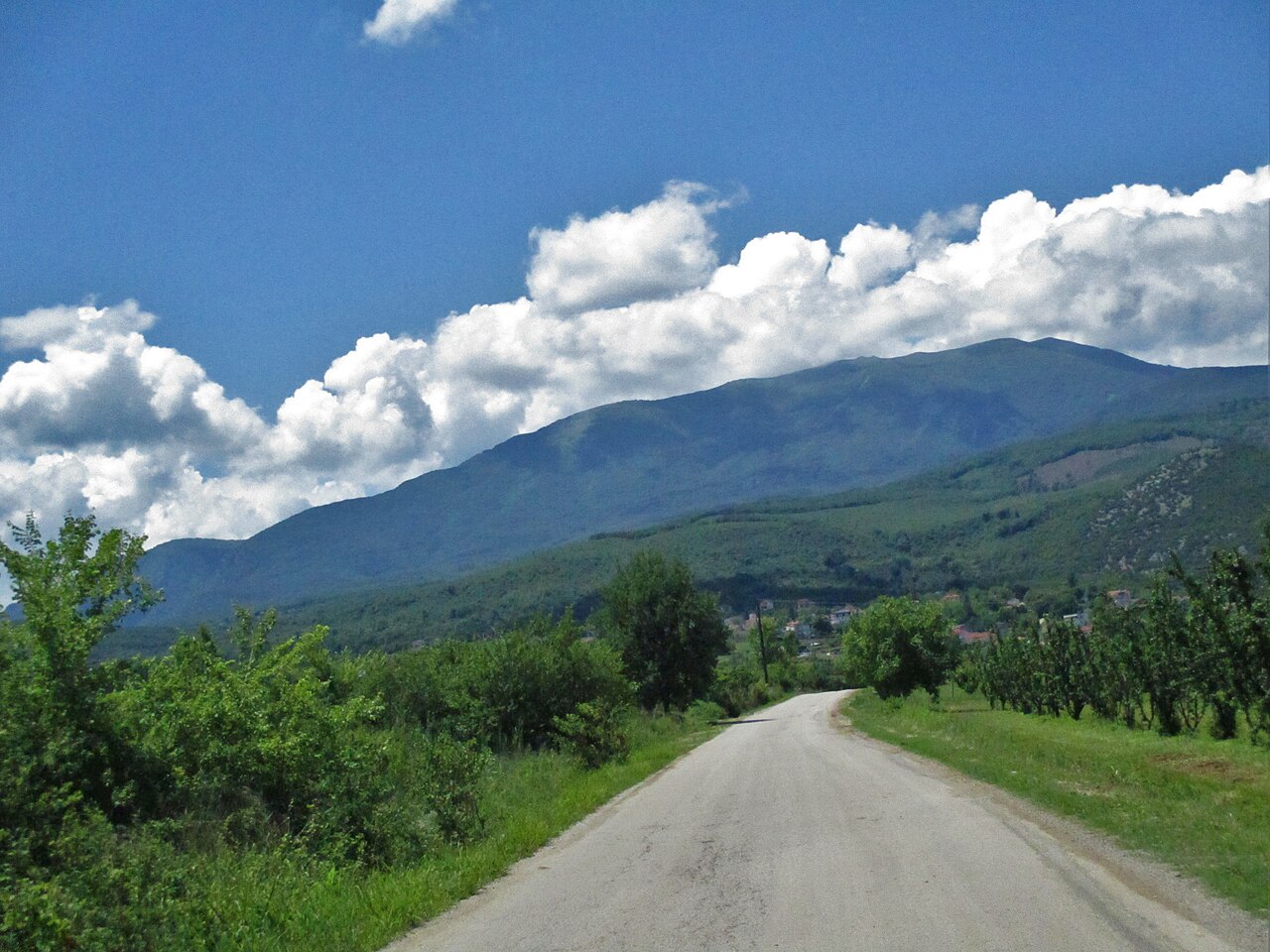 Mount Vermio above the plain of Imathia