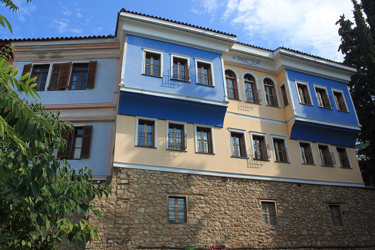 Restored mansions in the Barbouta quarter of Veria