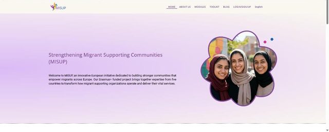 MISUP platform home page